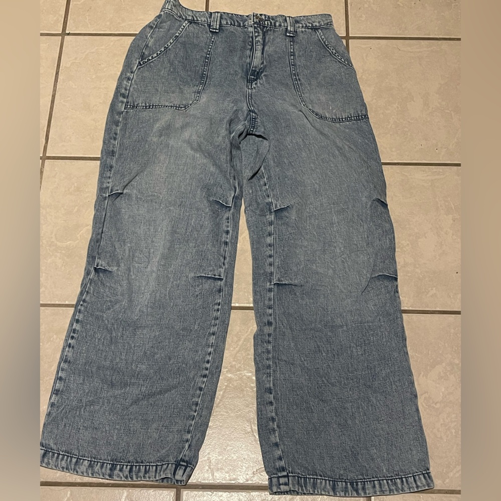 Y2K‎ Rewash Casual Relax Medium Blue Stonewash Denim Pants Size 7/28